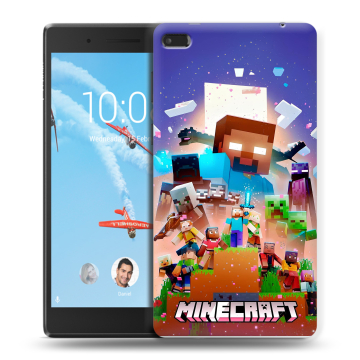 Силиконовый чехол на Lenovo Tab 4 7 с принтом Майнкрафт Minecraft Силиконовый чехол на Lenovo Tab 4 7 с принтом Майнкрафт Minecraft