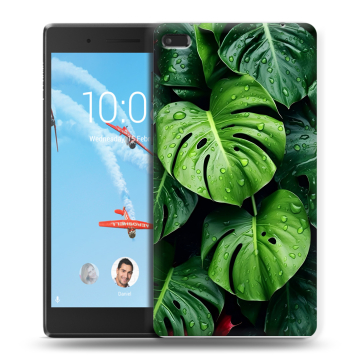 Силиконовый чехол на Lenovo Tab 4 7 с принтом Листья