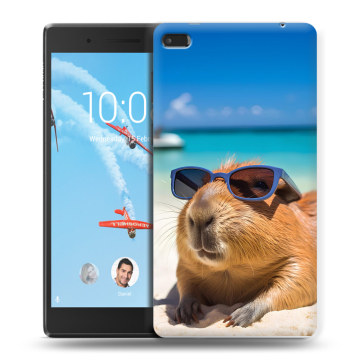 Силиконовый чехол на Lenovo Tab 4 7 с принтом Капибара