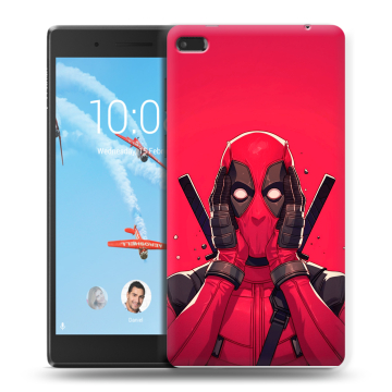 Силиконовый чехол на Lenovo Tab 4 7 с принтом Дедпул Deadpool Силиконовый чехол на Lenovo Tab 4 7 с принтом Дедпул Deadpool
