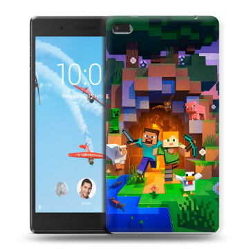 Силиконовый чехол на Lenovo Tab 4 7 с принтом Майнкрафт Minecraft Силиконовый чехол на Lenovo Tab 4 7 с принтом Майнкрафт Minecraft