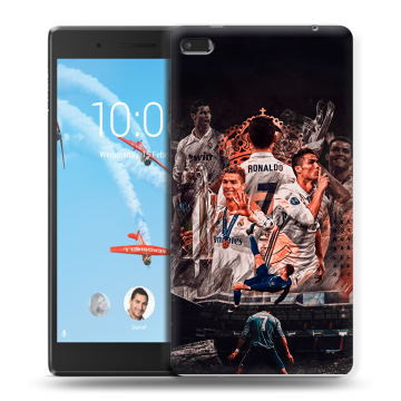 Силиконовый чехол на Lenovo Tab 4 7 с принтом Реал Роналдо Real Ronaldo