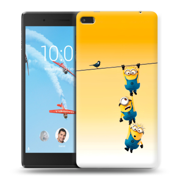 Силиконовый чехол на Lenovo Tab 4 7 с принтом Миньоны