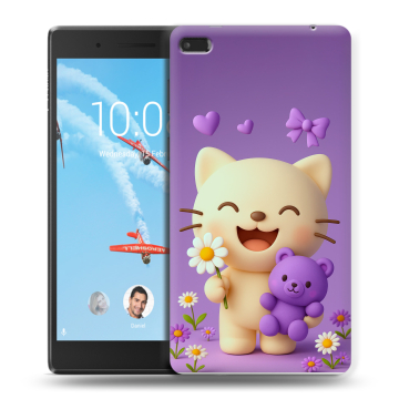 Силиконовый чехол на Lenovo Tab 4 7 с принтом для девочек