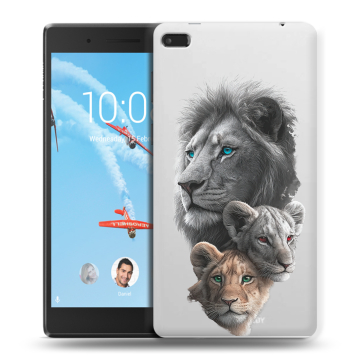 Силиконовый чехол на Lenovo Tab 4 7 с принтом Львы
