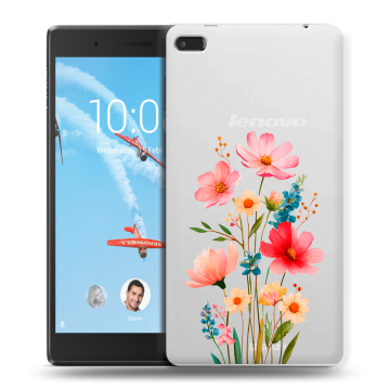 Силиконовый чехол на Lenovo Tab 4 7 с принтом Цветы