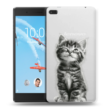 Силиконовый чехол на Lenovo Tab 4 7 с принтом Котенок