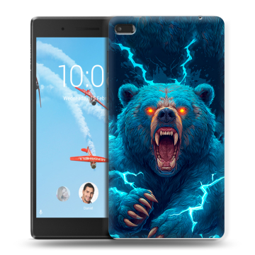 Силиконовый чехол на Lenovo Tab 4 7 с принтом Медведь