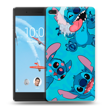 Силиконовый чехол на Lenovo Tab 4 7 с принтом Лило и Стич