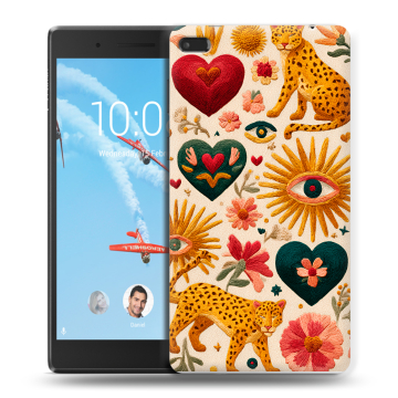 Силиконовый чехол на Lenovo Tab 4 7 с принтом Модный принт
