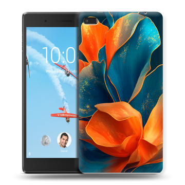 Силиконовый чехол на Lenovo Tab 4 7 с принтом Цветы