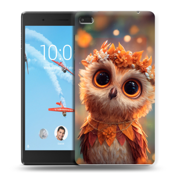 Силиконовый чехол на Lenovo Tab 4 7 с принтом Милая сова
