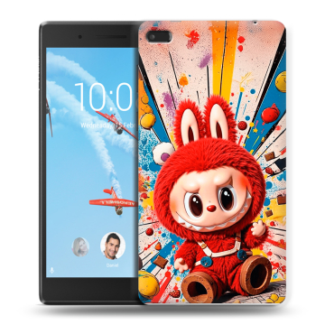Силиконовый чехол на Lenovo Tab 4 7 с принтом Labubu Лабубу