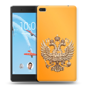 Силиконовый чехол на Lenovo Tab 4 7 с принтом Герб Флаг России