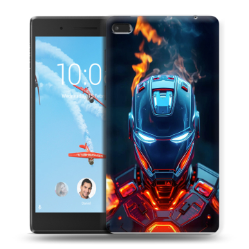 Силиконовый чехол на Lenovo Tab 4 7 с принтом IronMan Железный человек Силиконовый чехол на Lenovo Tab 4 7 с принтом IronMan Железный человек