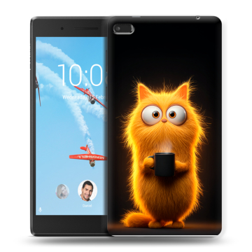 Силиконовый чехол на Lenovo Tab 4 7 с принтом Смешной кот