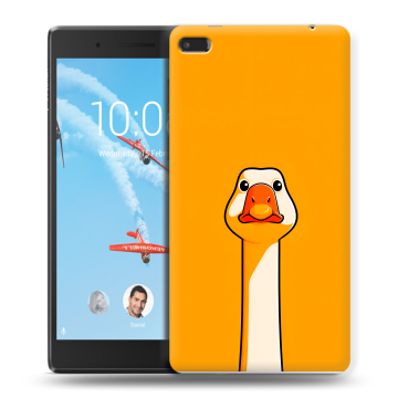 Силиконовый чехол на Lenovo Tab 4 7 с принтом Смешная утка