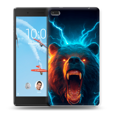 Силиконовый чехол на Lenovo Tab 4 7 с принтом Медведь