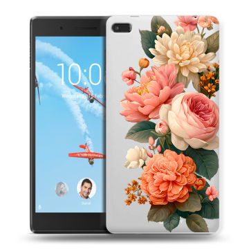Силиконовый чехол на Lenovo Tab 4 7 с принтом цветы