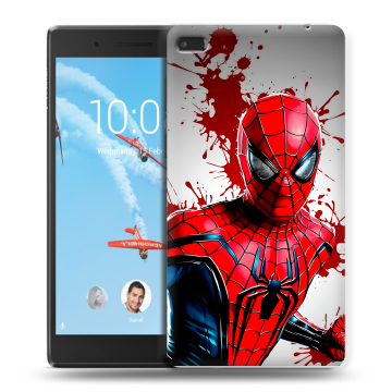 Силиконовый чехол на Lenovo Tab 4 7 с принтом Spiderman Человек паук