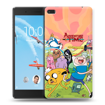 Силиконовый чехол на Lenovo Tab 4 7 с принтом Adventure time Время приключений