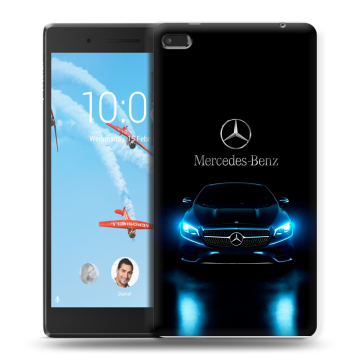 Силиконовый чехол на Lenovo Tab 4 7 с принтом Mercedes Мерседес