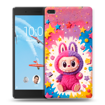 Силиконовый чехол на Lenovo Tab 4 7 с принтом Labubu Лабубу
