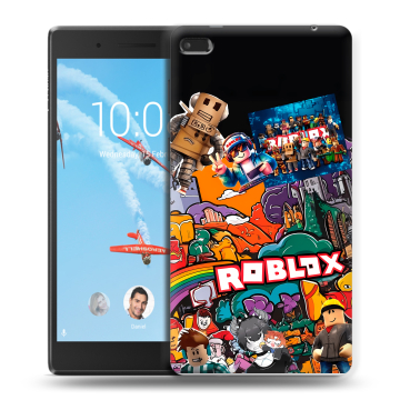 Силиконовый чехол на Lenovo Tab 4 7 с принтом Roblox Роблокс