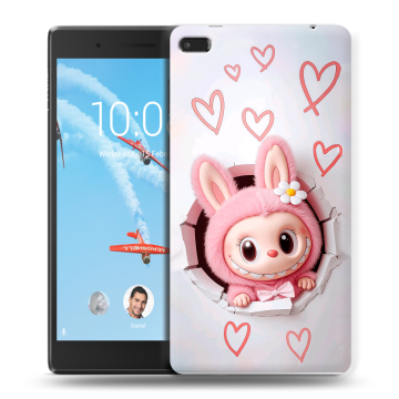 Силиконовый чехол на Lenovo Tab 4 7 с принтом Labubu Лабубу