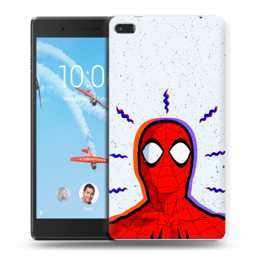 Силиконовый чехол на Lenovo Tab 4 7 с принтом Spiderman Человек паук