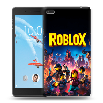 Силиконовый чехол на Lenovo Tab 4 7 с принтом Roblox Роблокс