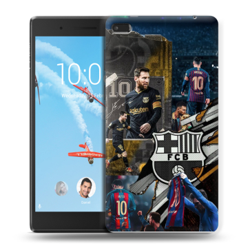 Силиконовый чехол на Lenovo Tab 4 7 с принтом Messi Barcelona