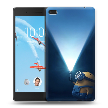 Силиконовый чехол на Lenovo Tab 4 7 с принтом Миньоны
