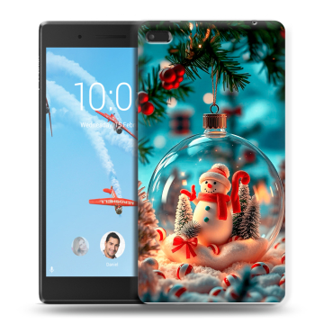 Силиконовый чехол на Lenovo Tab 4 7 с принтом Новый год Силиконовый чехол на Lenovo Tab 4 7 с принтом Новый год