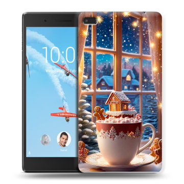 Силиконовый чехол на Lenovo Tab 4 7 с принтом Новый год Силиконовый чехол на Lenovo Tab 4 7 с принтом Новый год