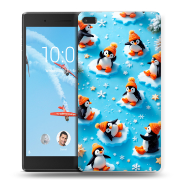 Силиконовый чехол на Lenovo Tab 4 7 с принтом Новый год Силиконовый чехол на Lenovo Tab 4 7 с принтом Новый год