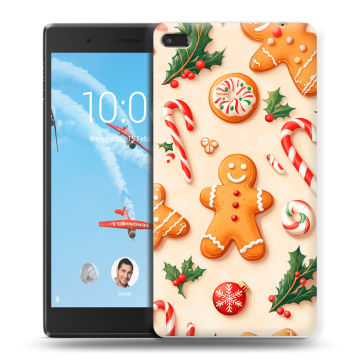 Силиконовый чехол на Lenovo Tab 4 7 с принтом Новый год Силиконовый чехол на Lenovo Tab 4 7 с принтом Новый год