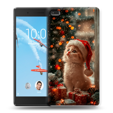 Силиконовый чехол на Lenovo Tab 4 7 с принтом Новый год Силиконовый чехол на Lenovo Tab 4 7 с принтом Новый год