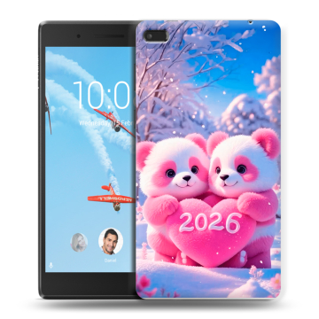 Силиконовый чехол на Lenovo Tab 4 7 с принтом Новый год Силиконовый чехол на Lenovo Tab 4 7 с принтом Новый год