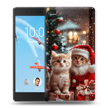 Силиконовый чехол на Lenovo Tab 4 7 с принтом Новый год Силиконовый чехол на Lenovo Tab 4 7 с принтом Новый год
