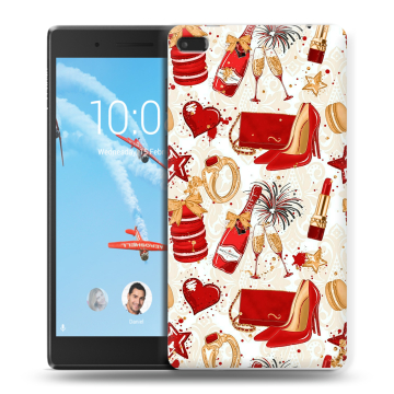 Силиконовый чехол на Lenovo Tab 4 7 с принтом Новый год Силиконовый чехол на Lenovo Tab 4 7 с принтом Новый год