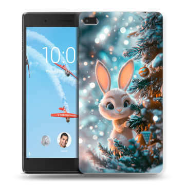 Силиконовый чехол на Lenovo Tab 4 7 с принтом Новый год