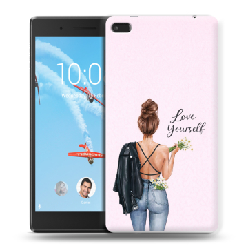 Силиконовый чехол на Lenovo Tab 4 7 с принтом женский