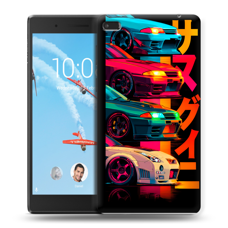 Силиконовый чехол на Lenovo Tab 4 7 с принтом Гоночные машины Силиконовый чехол на Lenovo Tab 4 7 с принтом Гоночные машины