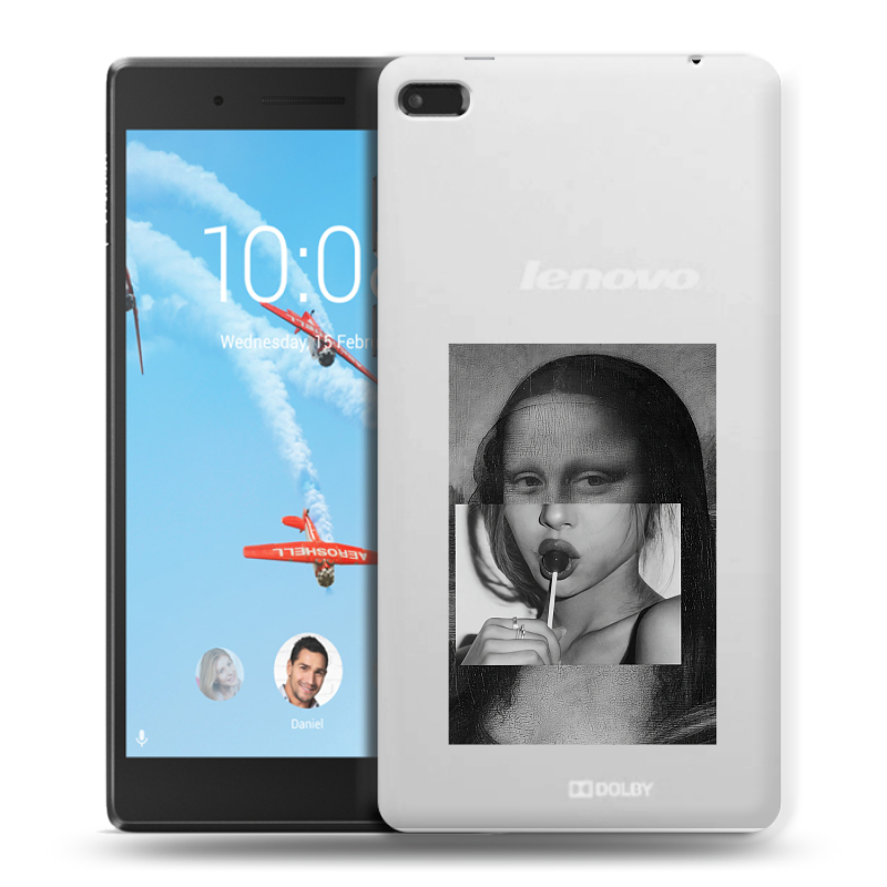 Силиконовый чехол на Lenovo Tab 4 7 с принтом Мона Лиза Силиконовый чехол на Lenovo Tab 4 7 с принтом Мона Лиза