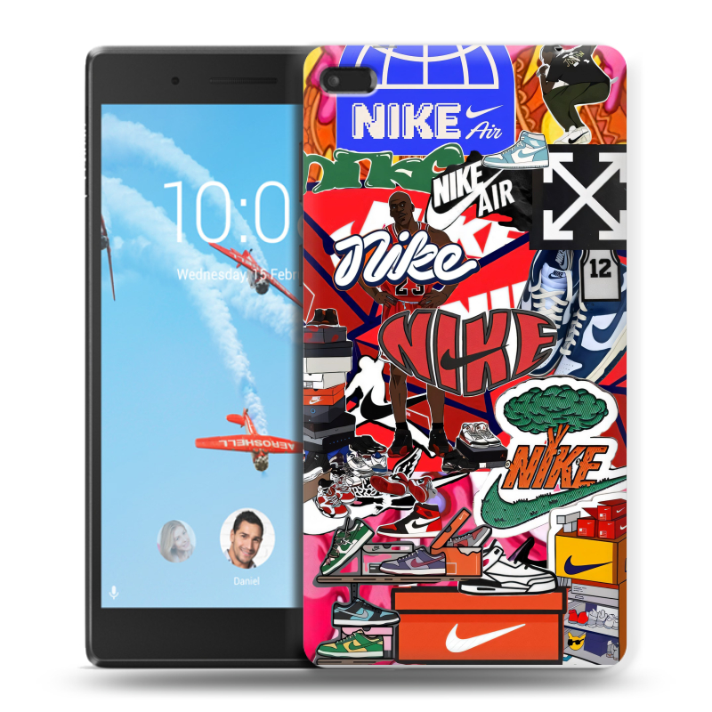 Силиконовый чехол на Lenovo Tab 4 7 с принтом Найк Nike яркий Силиконовый чехол на Lenovo Tab 4 7 с принтом Найк Nike яркий