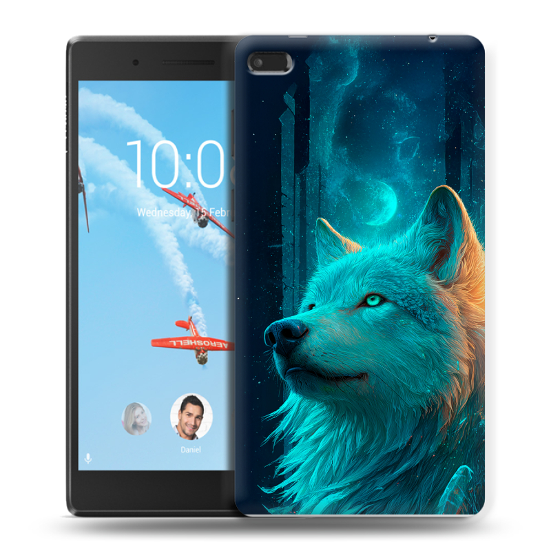 Силиконовый чехол на Lenovo Tab 4 7 с принтом бабочки саккура Силиконовый чехол на Lenovo Tab 4 7 с принтом бабочки саккура