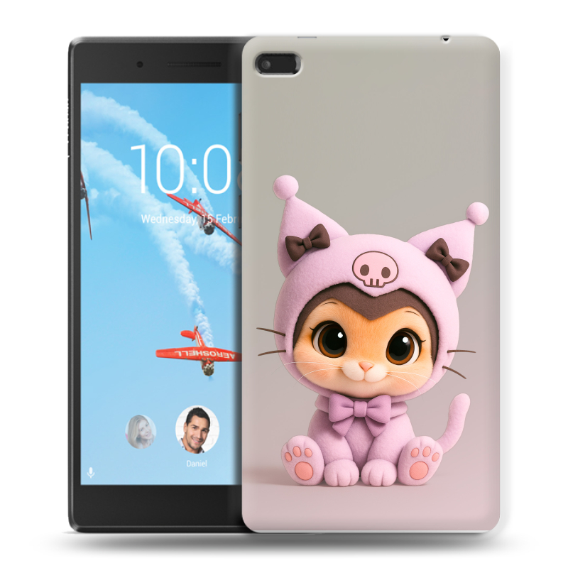 Силиконовый чехол на Lenovo Tab 4 7 с принтом Куроми Kuromi Силиконовый чехол на Lenovo Tab 4 7 с принтом Куроми Kuromi