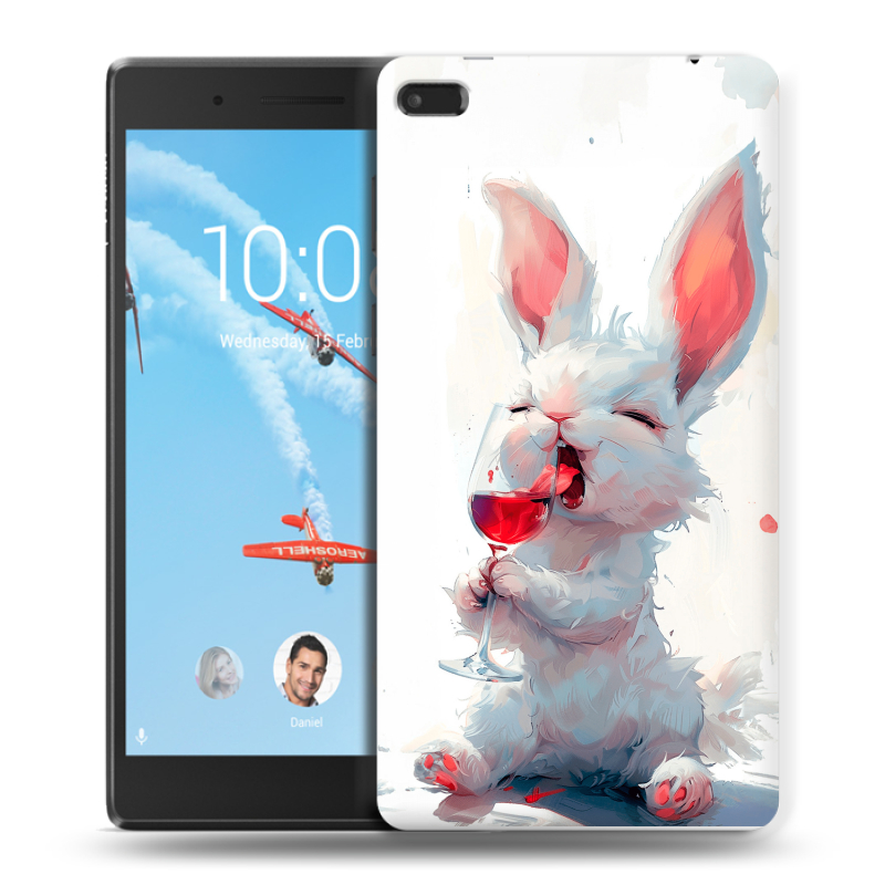 Силиконовый чехол на Lenovo Tab 4 7 с принтом кролик зайчик Силиконовый чехол на Lenovo Tab 4 7 с принтом кролик зайчик