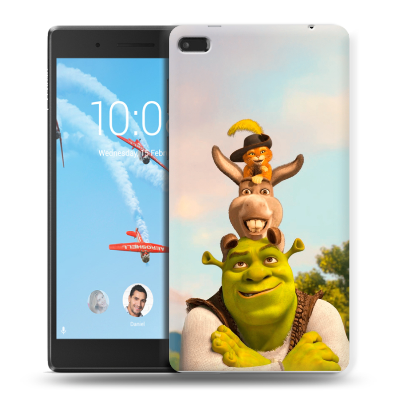 Силиконовый чехол на Lenovo Tab 4 7 с принтом Шрек Shrek Силиконовый чехол на Lenovo Tab 4 7 с принтом Шрек Shrek